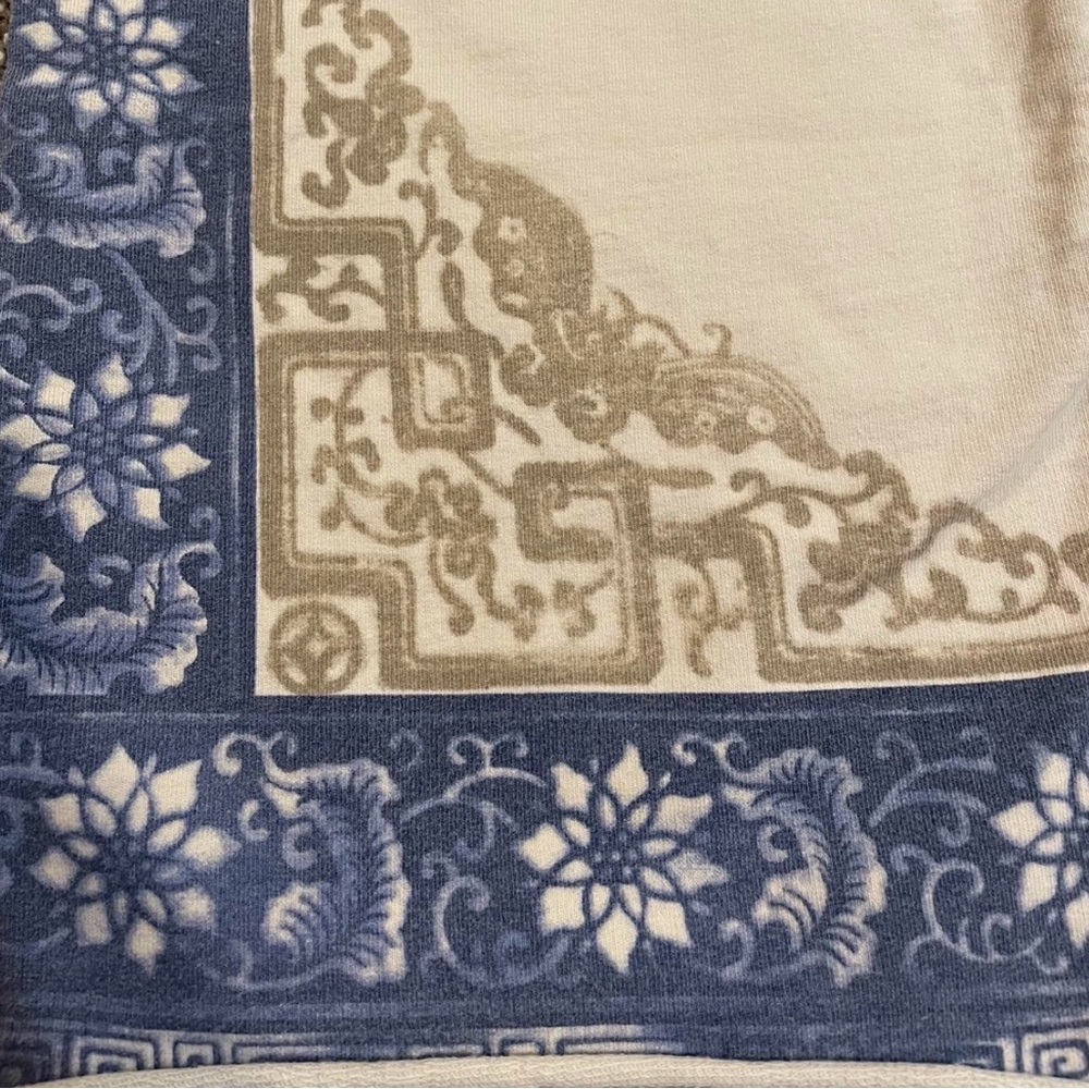 Lucky Brand Y2K Cropped Sweatpants Chinoiserie Porcelain Print Boho Size XS - Picture 2 of 4